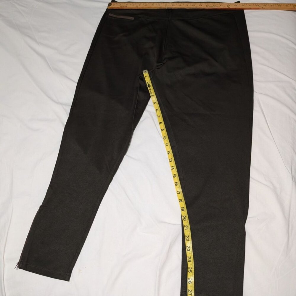 Soft Surroundings Olive Green Leggings Side Pocket Zipper leg Details 1X - Picture 7 of 11